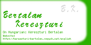 bertalan kereszturi business card